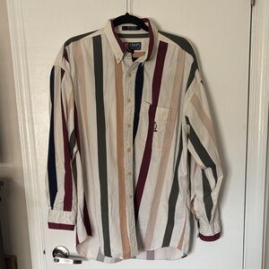 Chaps Men's Multicolor Striped Button Down Shirt